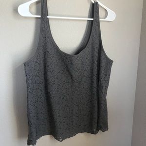 Grey tank with pretty flowery design